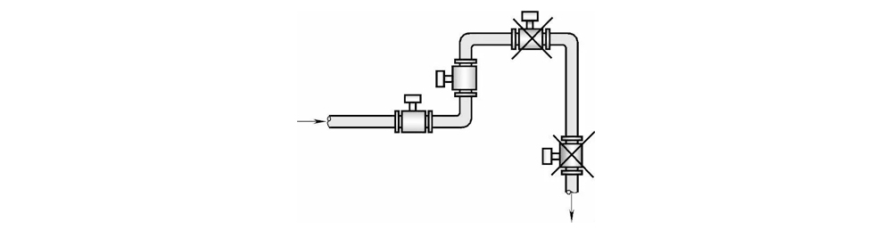 Figura 2-13 Evite instalar la tubería en el punto más alto y verticalmente hacia abajo de la tubería