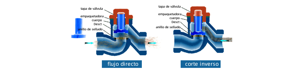 Principio de funcionamiento de la válvula de retención de elevación.